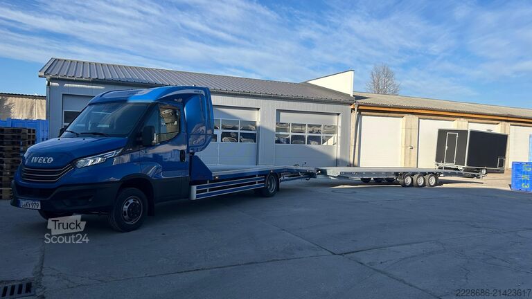Furgons ar kasti Iveco Daily 50C18 + 3-Achser Fahrzeugtransport