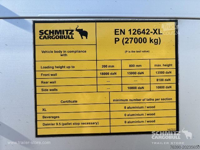 مقطورة نصفية مفتوحة مع قماش مشمع Schmitz Cargobull Semitrailer Curtainsider Standard