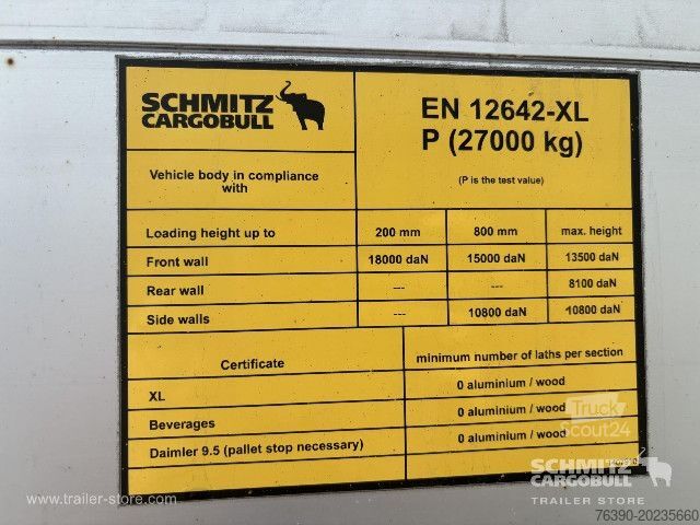 مقطورة نصفية مفتوحة مع قماش مشمع Schmitz Cargobull Semitrailer Curtainsider Standard