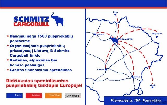 مقطورة نصفية مفتوحة مع قماش مشمع Schmitz Cargobull Semitrailer Curtainsider Standard