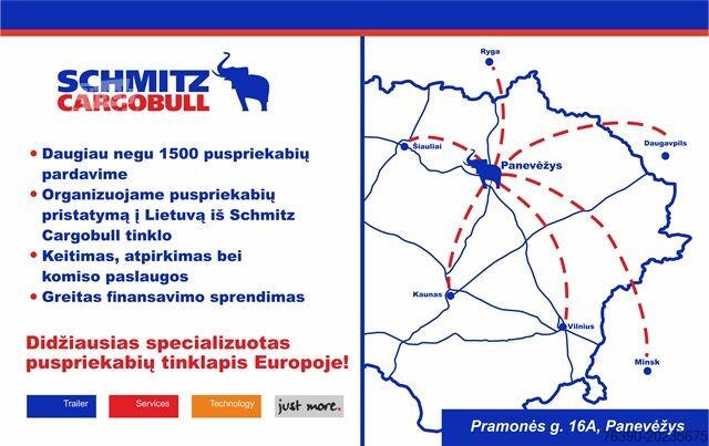 مقطورة نصفية مفتوحة مع قماش مشمع Schmitz Cargobull Semitrailer Curtainsider Standard