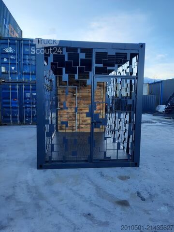20-футовый контейнер-курятник, сарай 6 м 20 Fuß Hühnerstall Container Stall Hühner Zwinger Käfig 6 Meter
