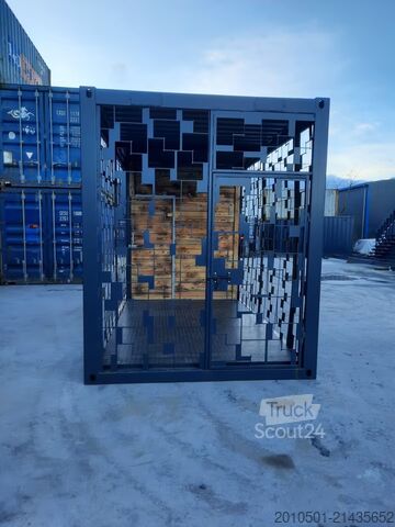 20-футовый контейнер-курятник 20 Fuß Hühnerstall Container Stall Hühner Zwinger Käfig 6 Meter