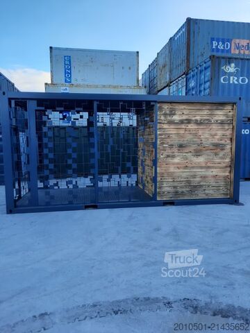 20-футовый контейнер-курятник 20 Fuß Hühnerstall Container Stall Hühner Zwinger Käfig 6 Meter