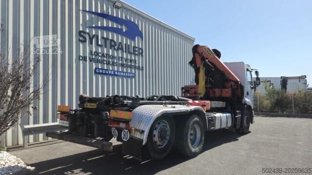 Tipper truck Renault Premium avec grue PALFINGER PK 18000
