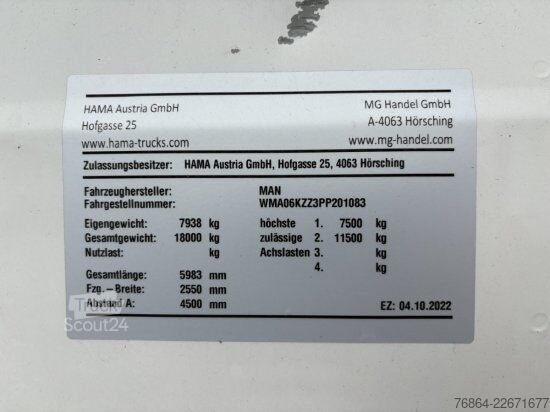 Standard SZM MAN TGX 18.510 4X2, GX, INTARDER, EURO 6