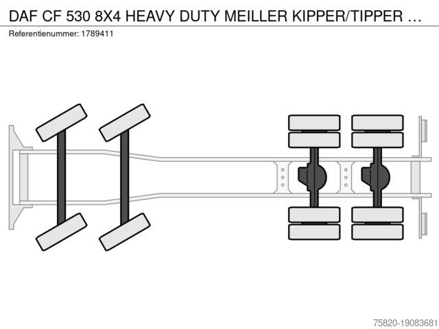 Kipper DAF CF 530 8X4 HEAVY DUTY MEILLER KIPPER/TIPPER EX ...