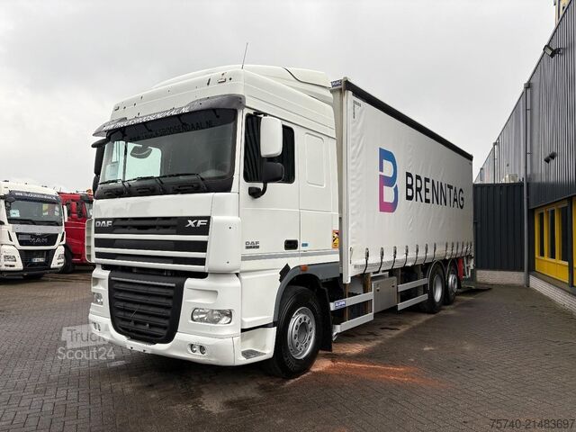 Bâché à rideaux latéraux DAF XF 105.410 + EURO 5 + 6X2 + LIFT + MANUAL