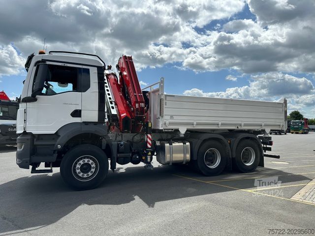 Τρίπλευρο ανατρεπόμενο φορτηγό MAN TGS 26.480 6x4 Krankipper Fassi F255.A.2.24