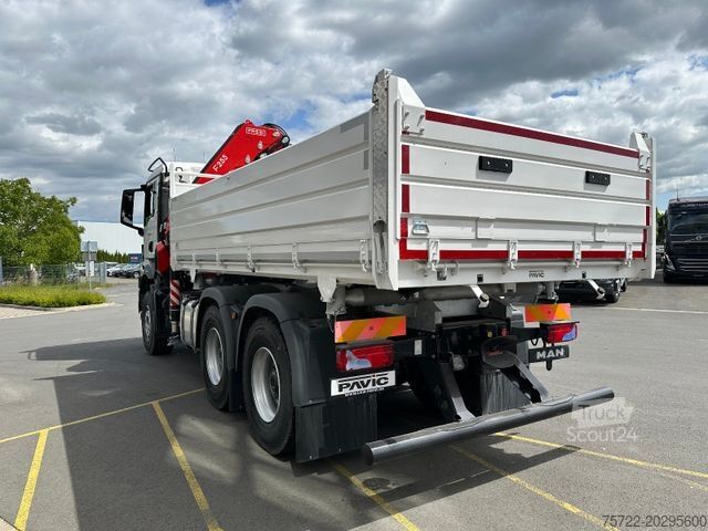 Τρίπλευρο ανατρεπόμενο φορτηγό MAN TGS 26.480 6x4 Krankipper Fassi F255.A.2.24