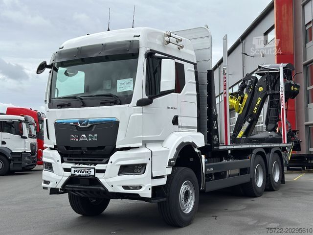 Φορτηγό μεταφοράς ξυλείας MAN TGS 33 520 6x4 BL 3900 Kurzholz Plattform Aufbau
