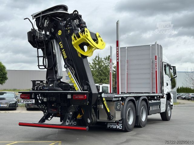 Φορτηγό μεταφοράς ξυλείας MAN TGS 33 520 6x4 BL 3900 Kurzholz Plattform Aufbau