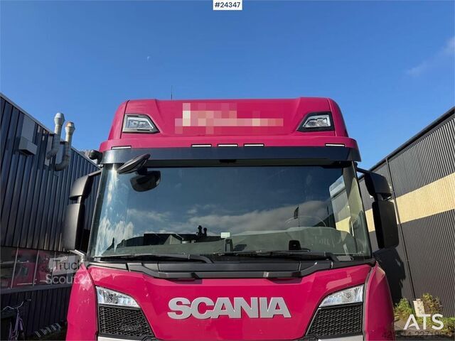 Imuajoneuvo Scania R500 8x4 vacuum truck w/ Coke body, blowing equipm