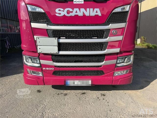 Imuajoneuvo Scania R500 8x4 vacuum truck w/ Coke body, blowing equipm