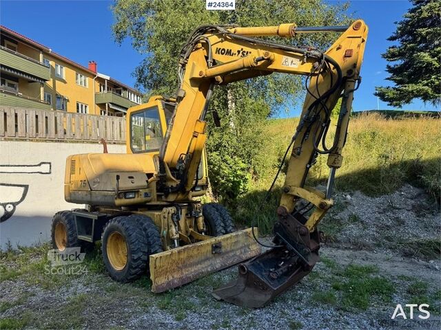Ratinis ekskavatorius Komatsu PW75 Wheeled Excavator w/ Tilting Grading Bucket –