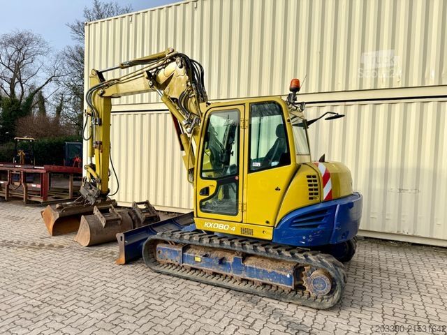 Mini-pelle KUBOTA KX080-4 / ZSA / 3 x Löffel / VAH / Deutsch