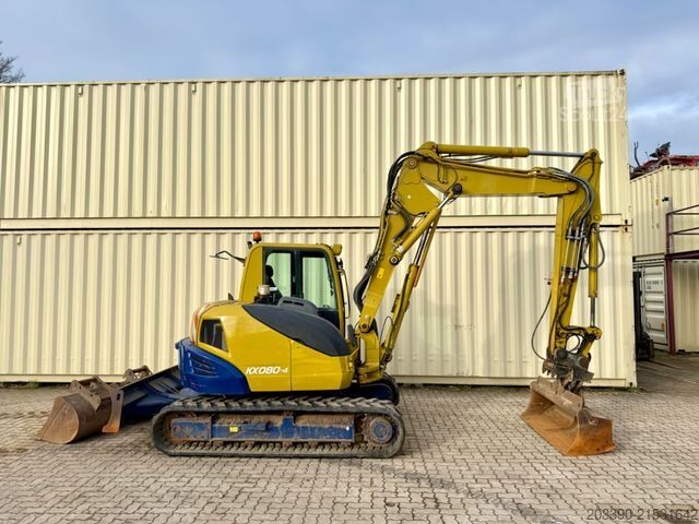 Mini-pelle KUBOTA KX080-4 / ZSA / 3 x Löffel / VAH / Deutsch