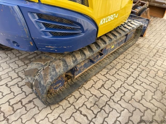 Mini-pelle KUBOTA KX080-4 / ZSA / 3 x Löffel / VAH / Deutsch