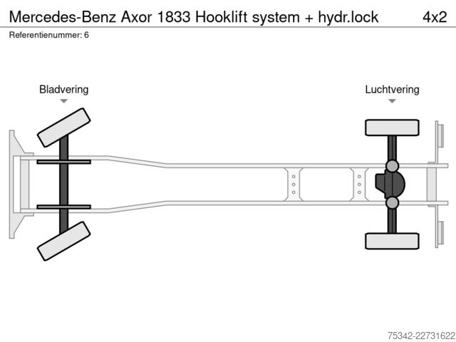 Hakenarmsystem Mercedes-Benz Axor 1833 Hooklift system + hydr.lock