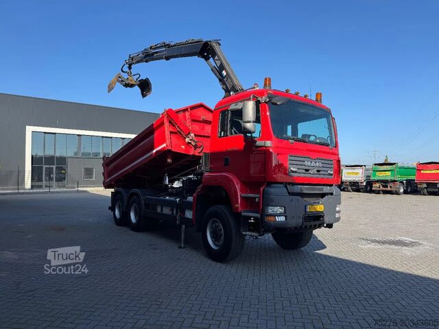 Kipper met kraan MAN TGA 26.360 6x6 Kipper/ Hiab 144 E-2 HiPro Euro 5