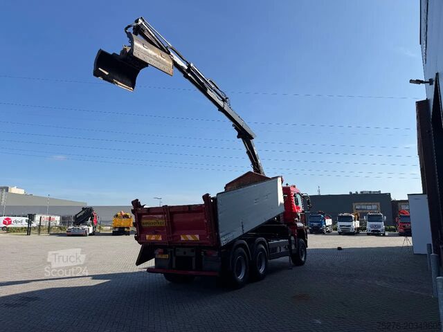 Kipper met kraan MAN TGA 26.360 6x6 Kipper/ Hiab 144 E-2 HiPro Euro 5