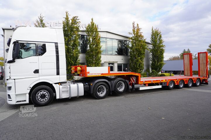 Трактор и НОВЫЙ низкорамный полуприцеп MAN TGX 28.510 6×2 / BRAND-NEW Kässbohrer LB