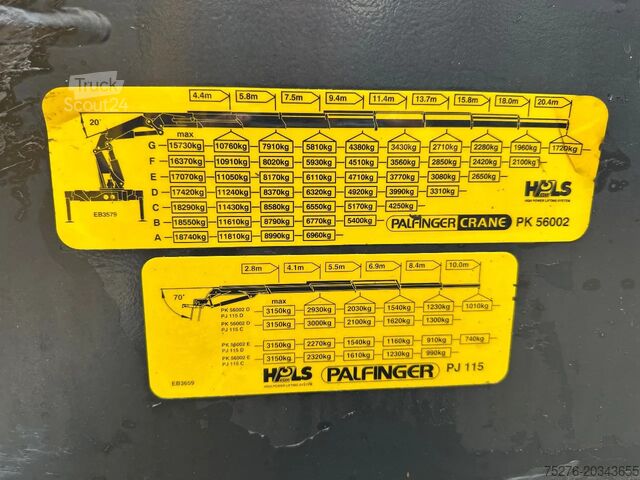 Zware belasting Scania R164-580 V8 6x4 Tractor unit Palfinger PK 56002...