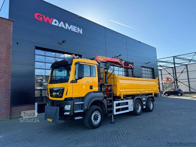 3-zijdige kipper MAN TGS 33.440 6x6 WS Kipper/ kraan  Euro 6