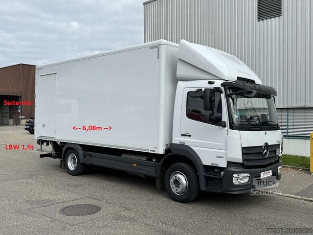 Autocarro con cassone LBW Mercedes-Benz Atego 1221 L Koffer 6,1m LBW AHK Klima