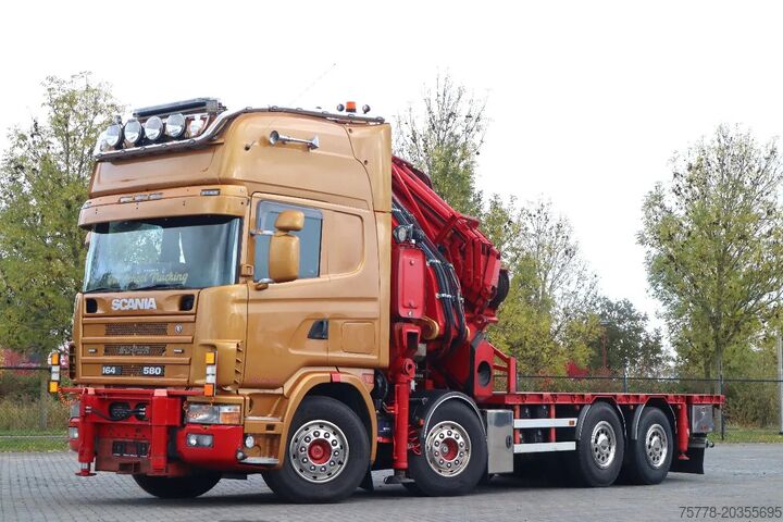 Crane truck Scania R164-580 V8 8X2 | COPMA 990 | JIB | 6+4 EXT | W...