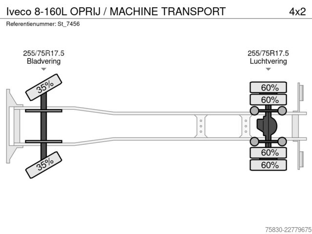 Эвакуатор Iveco 8-160L OPRIJ / MACHINE TRANSPORT