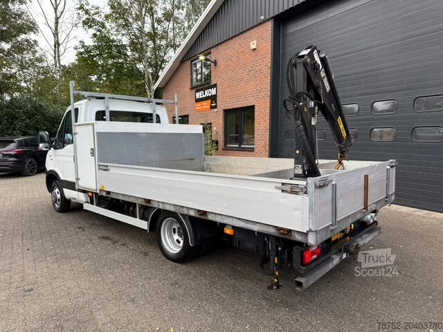 Φορτηγό πλατφόρμα με γερανό Iveco 50C14 Erdgas/CNG Hiab kran/crane Pritsche