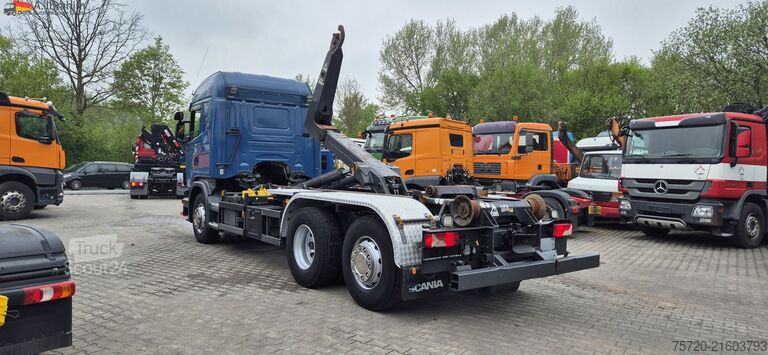 Autocarro ribaltabile Scania G 420 6x2 Abroller Lift-Lenkachse VDL Haken