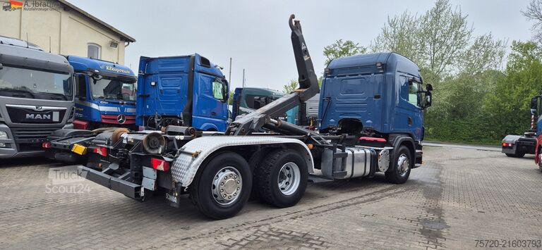 Autocarro ribaltabile Scania G 420 6x2 Abroller Lift-Lenkachse VDL Haken