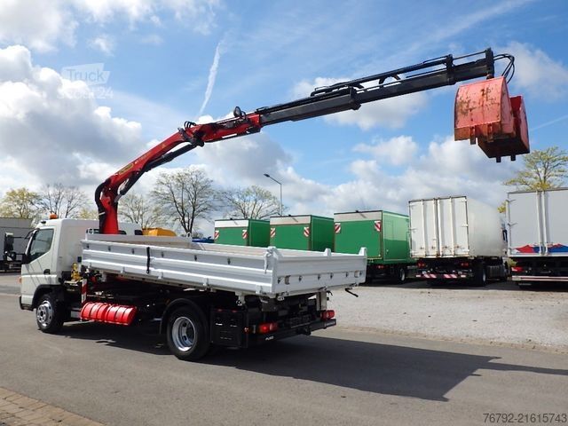 Tippbil skåpbil FUSO 7 C 18 Kipper 3,9m/Palfinger Kran/Greifer/2xAHK