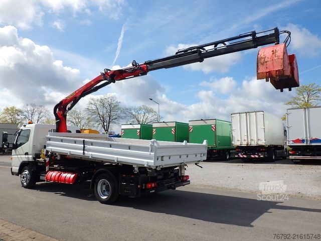 Trevägs tippbil FUSO 7 C 18 Kipper 3,9m/Palfinger Kran/Greifer/2xAHK