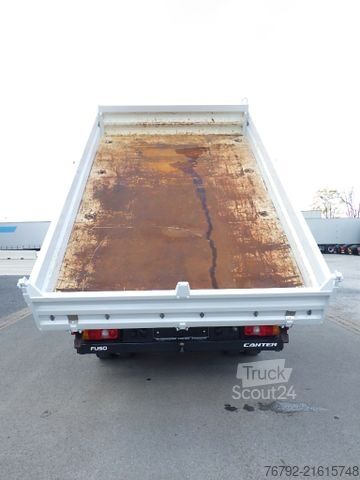 Trevägs tippbil FUSO 7 C 18 Kipper 3,9m/Palfinger Kran/Greifer/2xAHK