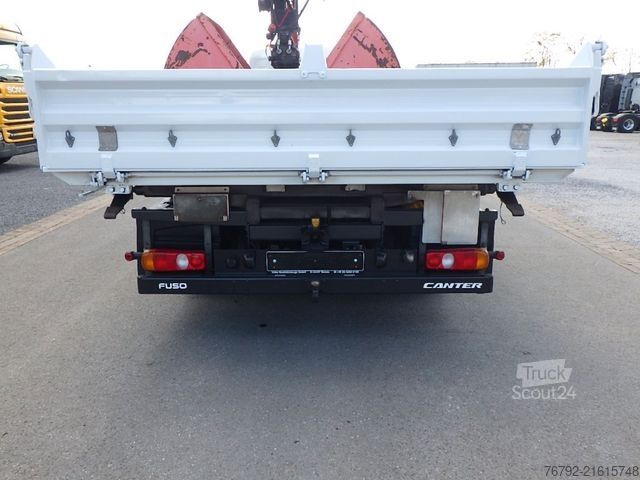 Trevägs tippbil FUSO 7 C 18 Kipper 3,9m/Palfinger Kran/Greifer/2xAHK