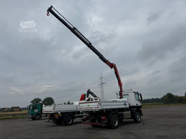 Truck mounted crane MERCEDES-BENZ Arocs 1835 4x4 Allrad Fassi F135 Kran Kipper