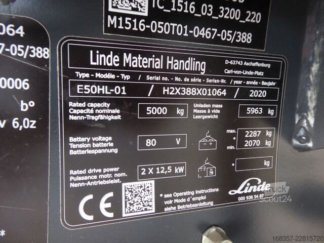 Empilhadeira frontal Linde E50HL-01