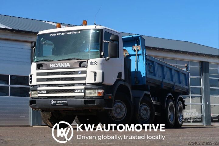 Skraldevogn Scania 124c 420 8X4/ MANUAL/ RETARDER/ MEILLER-KIPPER/...