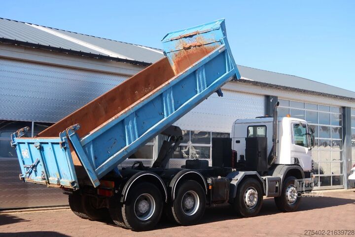 Skraldevogn Scania 124c 420 8X4/ MANUAL/ RETARDER/ MEILLER-KIPPER/...