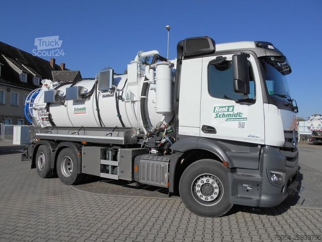 φορτηγό δεξαμενή κενού Mercedes-Benz Actros 2551 L 6x2 / Faros 15/1 piston
