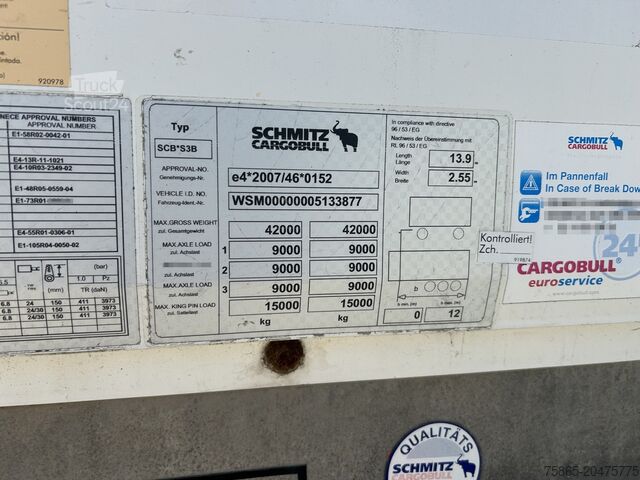 Kufor Schmitz Cargobull SCB S3B / Box Trailer / BPW Drum / NL Trailer