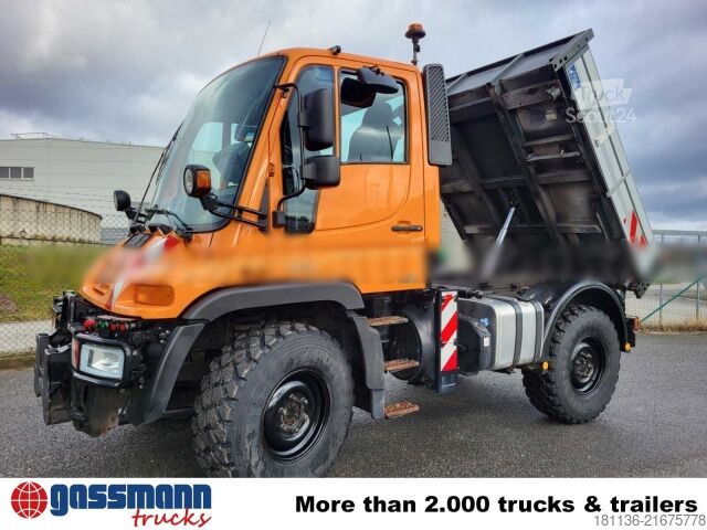 Speciális rendeltetésű teherautó Unimog U 300 4x4, Kipper, VarioPilot, Kommunalhydraulik,