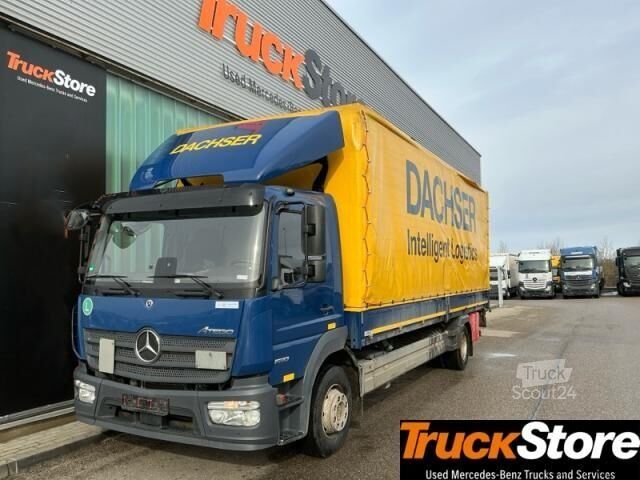 Camion cu platformă și prelată Mercedes-Benz Atego 1530 IN AUFBEREITUNG