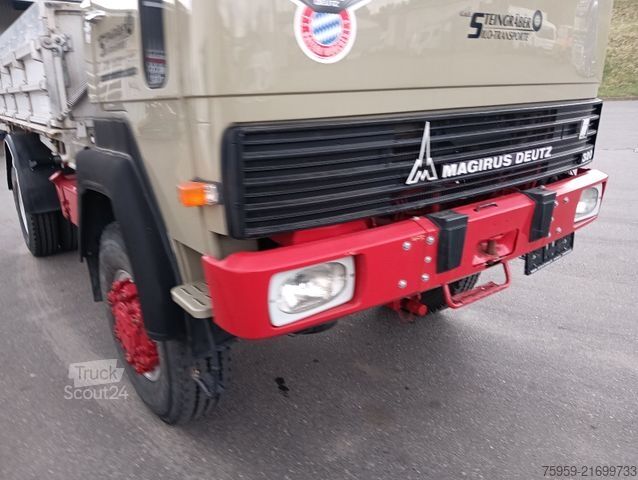 Üç taraflı damperli kamyon MAGIRUS DEUTZ 320D19 FA 4x4 Blatt Schalter 3-Seiten Kipper