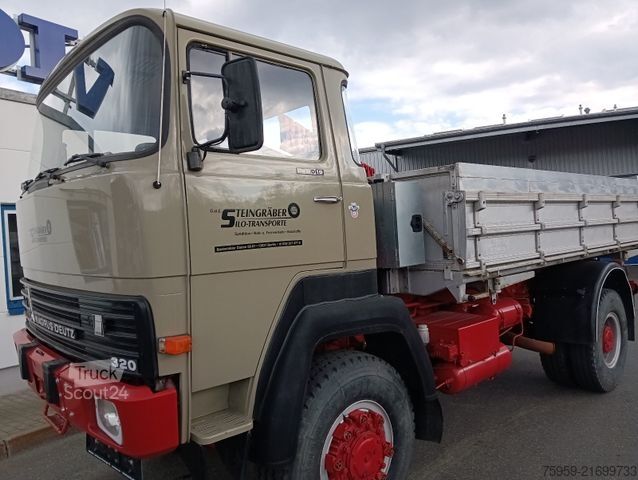Üç taraflı damperli kamyon MAGIRUS DEUTZ 320D19 FA 4x4 Blatt Schalter 3-Seiten Kipper