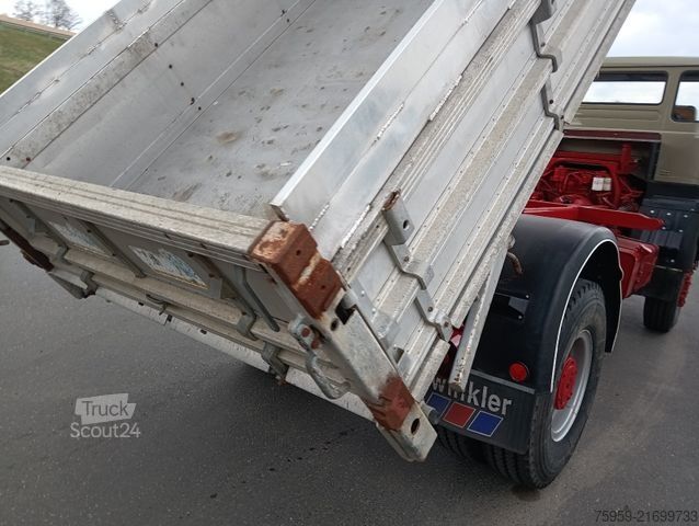 Üç taraflı damperli kamyon MAGIRUS DEUTZ 320D19 FA 4x4 Blatt Schalter 3-Seiten Kipper