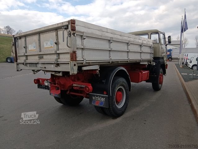 Üç taraflı damperli kamyon MAGIRUS DEUTZ 320D19 FA 4x4 Blatt Schalter 3-Seiten Kipper
